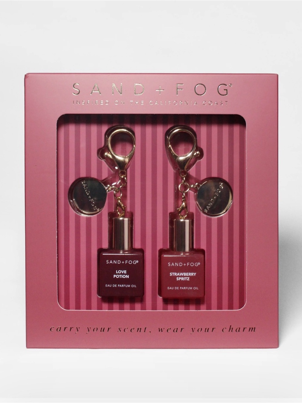 Sand and Fog Bag Charm Rollerball Set - Love Potion + Strawberry Spritz